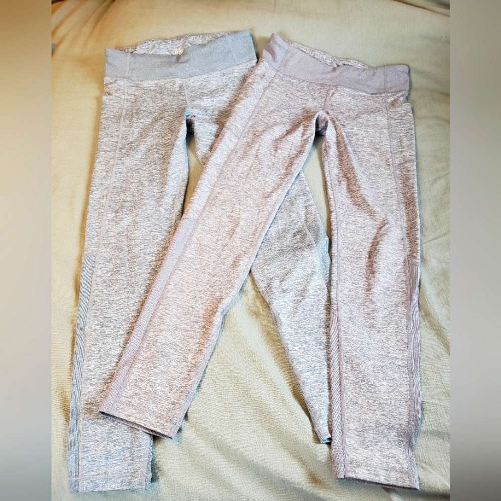 2 pairs girls Athleta leggings with pockets